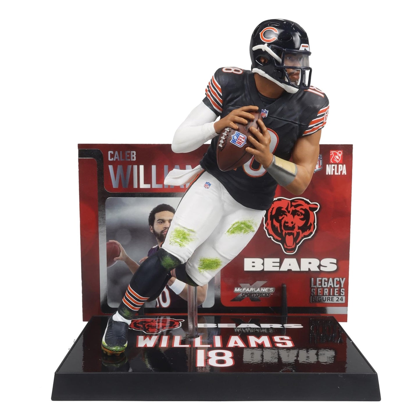 McFarlane Toys NFL Caleb Williams 7" Figure - Chicago Bears, Blue, Plastic, Model 787926103830