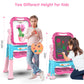 Amagoing Easel for Kids, Adjustable Standing Art Easel for Toddler, Double Chalk Drawing Board with Painting Accessories, Birthd