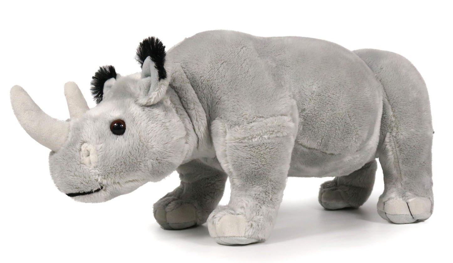 Ice King Bear Plush Toy - Grey Rhinoceros 14 Inches, Soft Polyester Stuffed Animal