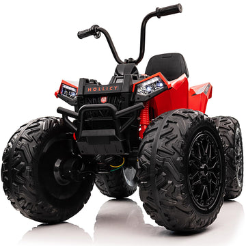 24V Kids Atv, Hetoy Ride On Car 4Wd Quad Electric Vehicle, 4X80W Powerful Engine, With 7Ahx2 Large Battery, Accelerator Handle,