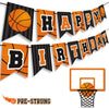 Basketball Happy Birthday Banner Slam Dunk Party Decoration Supplies Kids Teenagers Boys B-Day Photo Prop Pennant Ideas No Diy R