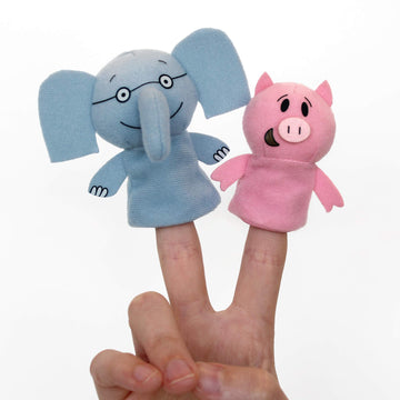 Yottoy Mo Willems Collection | Elephant & Piggie Pair Of Finger Puppets