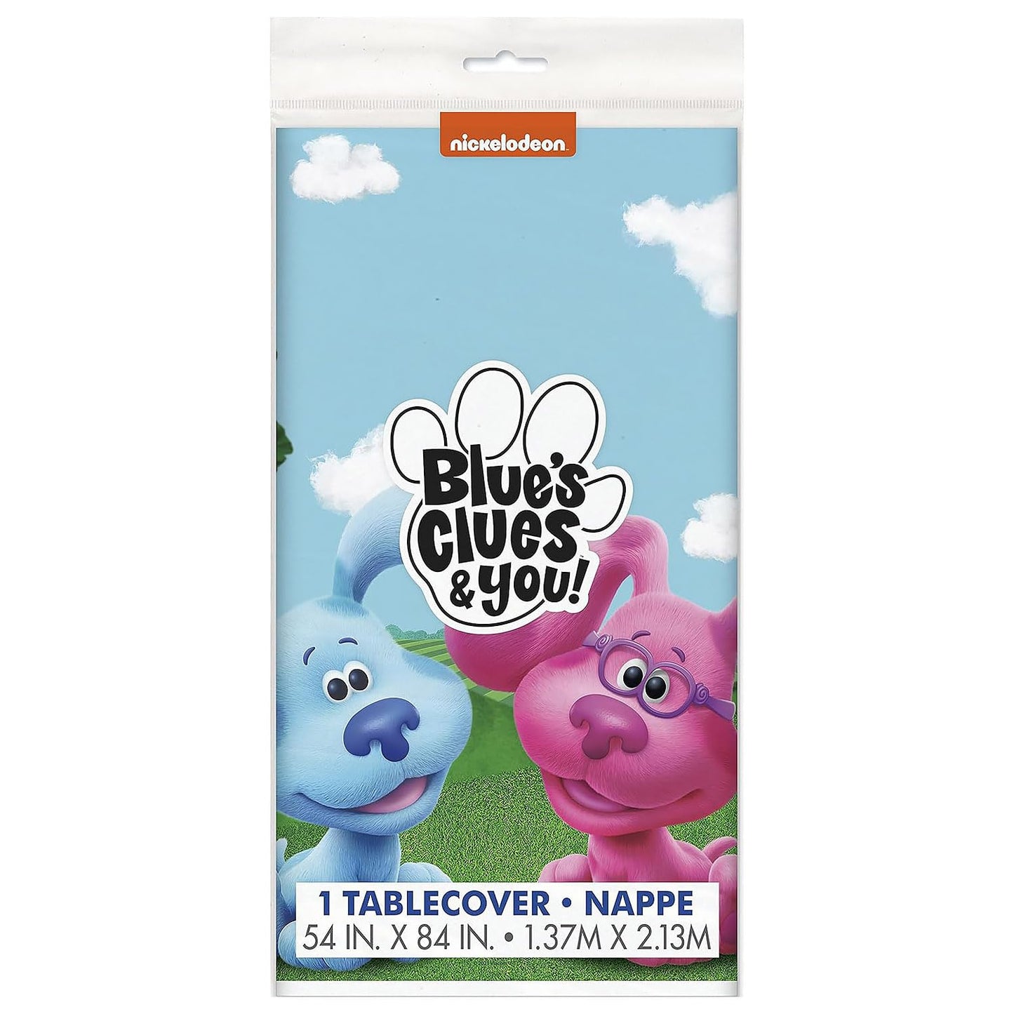 Vibrant Blues Clues Multicolor Table Cover - 54 x 84 (1 Pc.) - Durable Rectangular Plastic Tablecloth - Perfect Kids Party Deco
