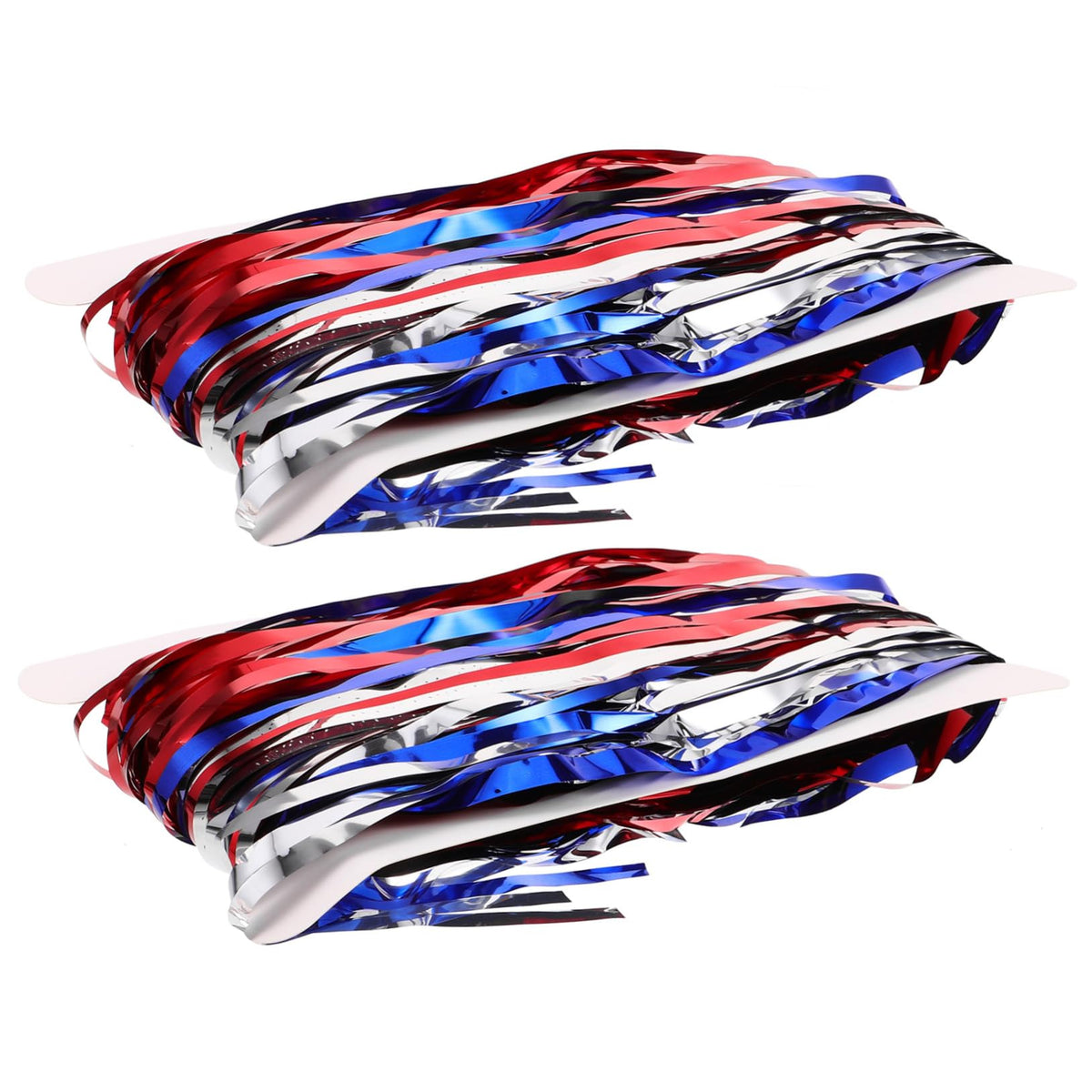 PRETYZOOM 2pcs Independence Day Decoration July Foil Fringe Curtain USA Party Streamers Backdrop
