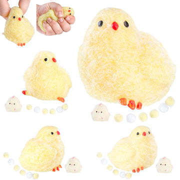 Peotclola 4 Pack Handmade Chick Taba Squishy Toys Soft Squishy Fidget Toys Squeeze For Stress Relief(Chicken)