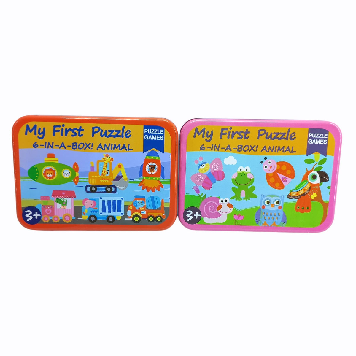 Folca My First Puzzle 6 in 1 Wooden Puzzle, Childrens Educational Toys Puzzle Game (Set A)