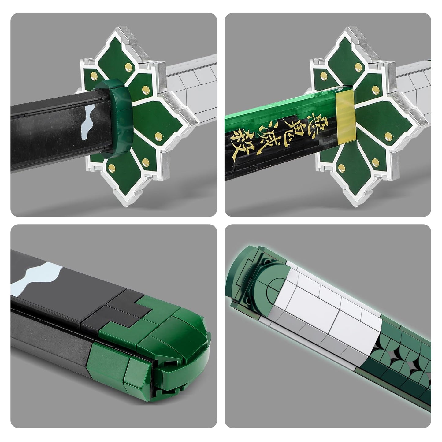 TOY PLAYER Demon Shinazugawa Sanemi Sword Building Set - 710pcs ABS Katana, 39 inches, Compatible with Lego, Gift for Anime Fans