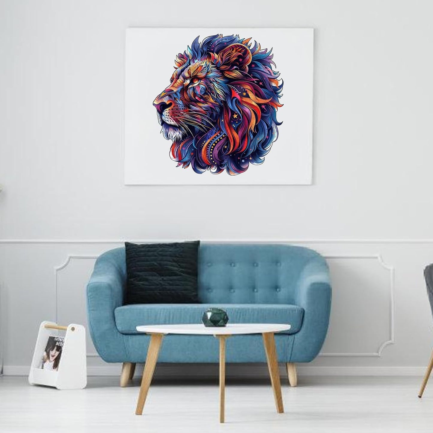 Qiuenisray Wooden Puzzles for mature-themeds 1000 Pieces  Lion Jigsaw Puzzles Wall Decor  FSC Certified Unique Shape Ocean mature-themed Puzzles  Irregular Creative Gift for Family Game 21.9 x 23.6 in