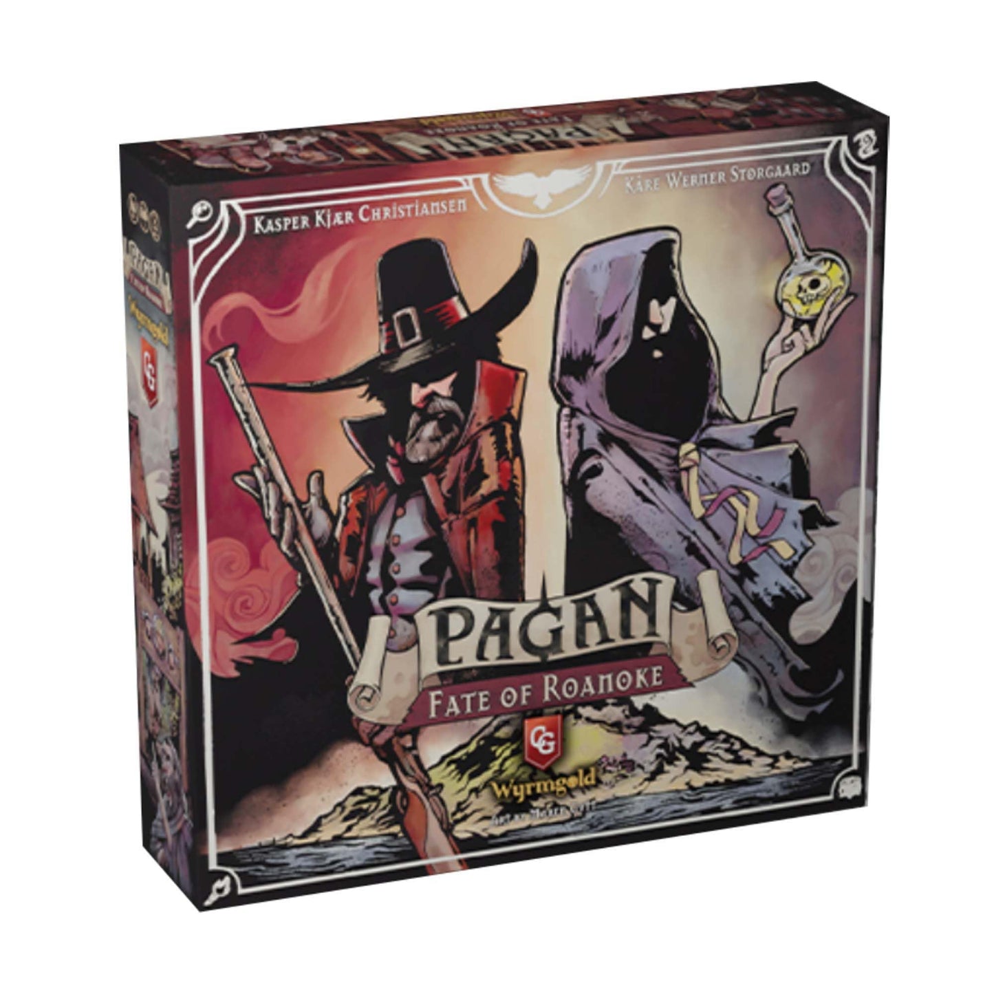 Capstone Games Pagan: Fate of Roanoke - Dueling Witch & Hunter Asymmetrical Deduction Card Game Filled with Intrigue & Mystery,