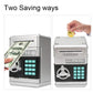 Adevena Electronic Piggy Bank, Mini Atm Password Money Bank Cash Coins Saving Box For Kids, Cartoon Safe Bank Box Perfect Toy Gifts For Boys Girls (Silvery)