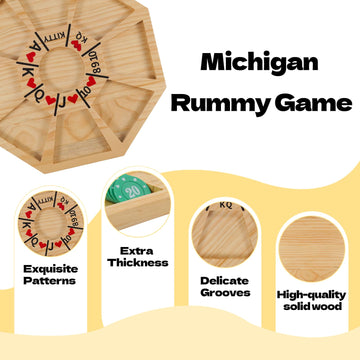 Jyquorp Michigan Rummy Board Game Deluxe Se Tperfect Blend Of A Royal Game Of Hearts Rummy Poker Wooden Tripoley Board Game Bett
