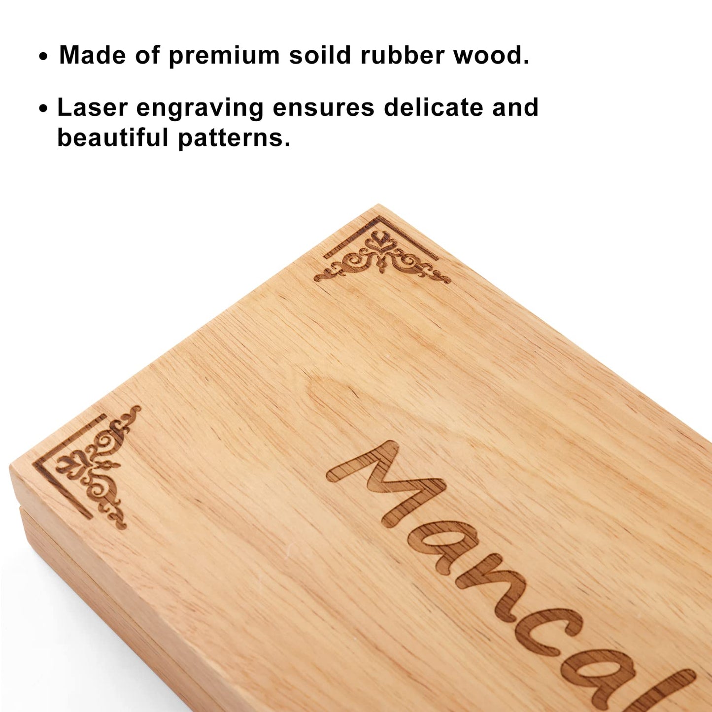 Ceebyfa Mancala Board Game For Kids, Adults & Family. Includes Folding Rubber Wood Board, 48+10 Mancala Stones & Instruction. Cl