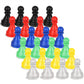 28Pcs Multicolor Board Game Pieces, Game Pawns Include 24 Chess Pieces And 4 Dices Game Pieces For Board Games Plastic Chess Che