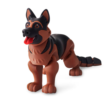 Yipintang 3D Printed Creature Flexible Animals - 6.3 Inches Fidget Animal for Desk D  cor (German Shepherd)