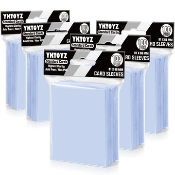 500 Pcs Card Sleeves Toploaders For Trading Cards, Soft Clear Baseball Card Sleeves Penny Sleeves Fit For Standard Cards, Sprots Cards, Yugioh Mtg, Game Cards, Football Cards