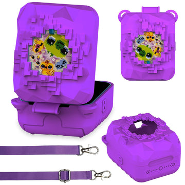 Silicone Case For Bitzee Magicals Interactive Toy Digital Pet, Protective Skin Cover For Bitzee Magicals Virtual Electronic Digital Pet And Case Accessories (Case For Bitzee Magicals) (Purple)
