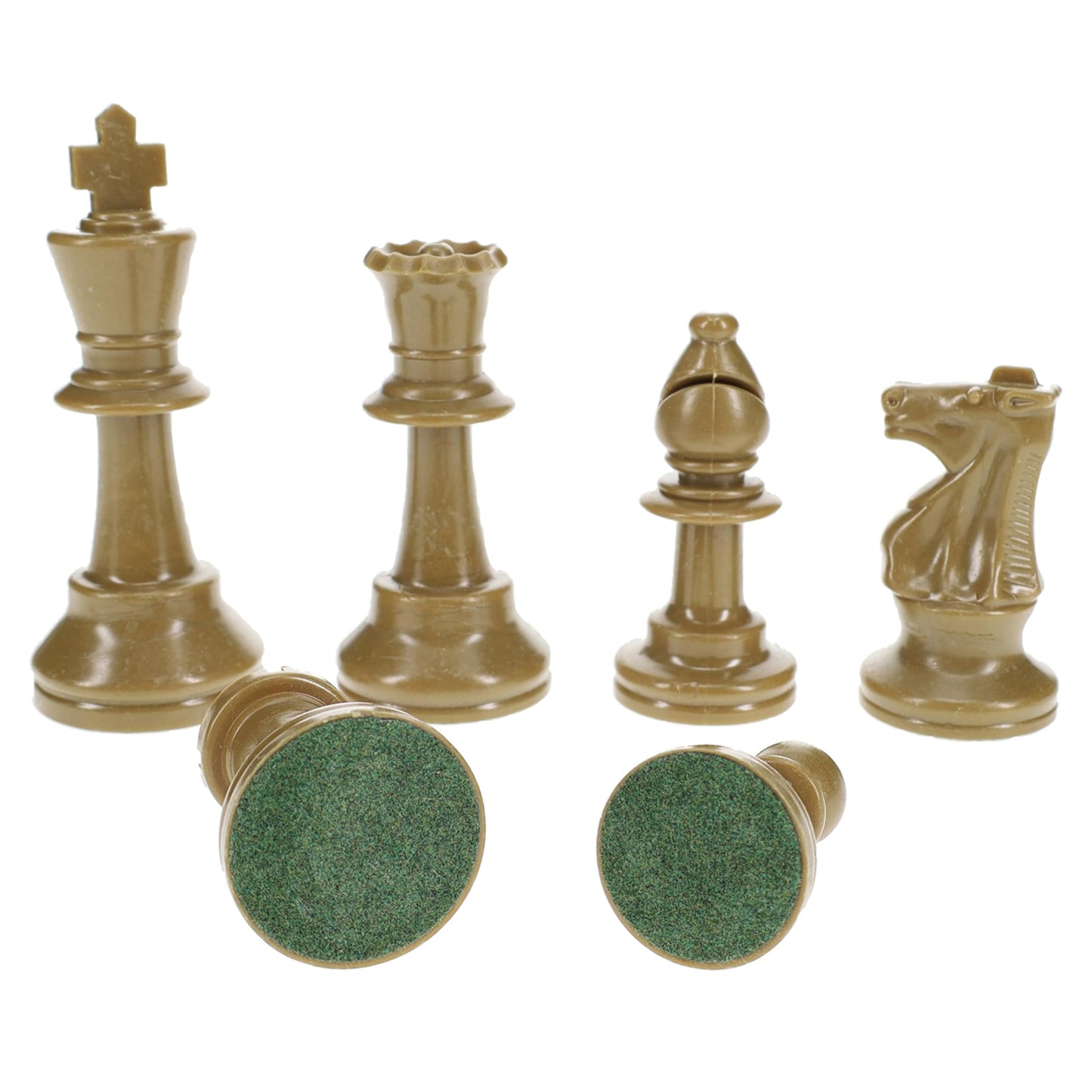 We Games Color Bright Plastic Staunton Tournament Chess Pieces With 3.75 In. King - Half Chess Set Of Chess Pieces Only, Gold