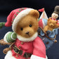Enesco Cherished Teddie Kris Up On The Rooftop Figurine, White Resin, Model 272140