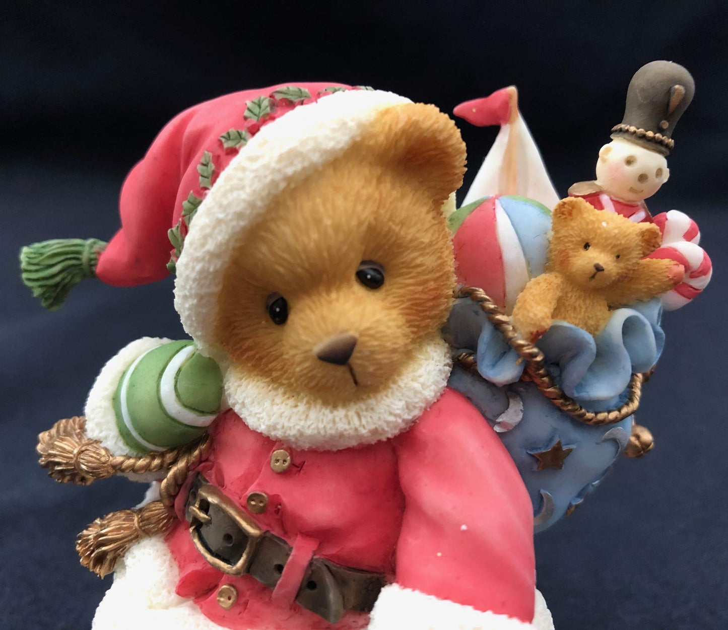 Enesco Cherished Teddie Kris Up On The Rooftop Figurine, White Resin, Model 272140