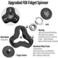 Freelove Upgraded Fox Tri 1.8'' Fidget Spinner with Steel Beads  Luminous Metal Spinners Toys for mature-themeds  enhanced Bearing 2~4 Min  Autism Sensory ADHD Anxiety Focus Meditation  Aluminum Alloy  Black