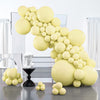 Partywoo Pastel Yellow Balloons, 127 Pcs Pale Yellow Balloons Different Sizes Pack Of 36 Inch 18 Inch 12 Inch 10 Inch 5 Inch Light Yellow Balloons For Balloon Garland As Party Decorations, Yellow-Q07