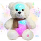 Cuteoy Musical Plush Polar Bear Stuffed Animal Glowing LED Light-up Nightlight Toys Singing Lullabies Birthday Christmas Plushie