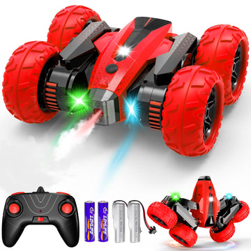 SUPIREO RC Cars Stunt Car Toy for Kids 4WD 2.4Ghz Double Sided RC Truck with 360 Flips RC Trucks with Headlights, Remote Control