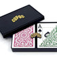 Copag 1546 Design 100% Plastic Playing Cards, Poker Size (Standard) Green/Burgundy (Jumbo Index, 1 Set)