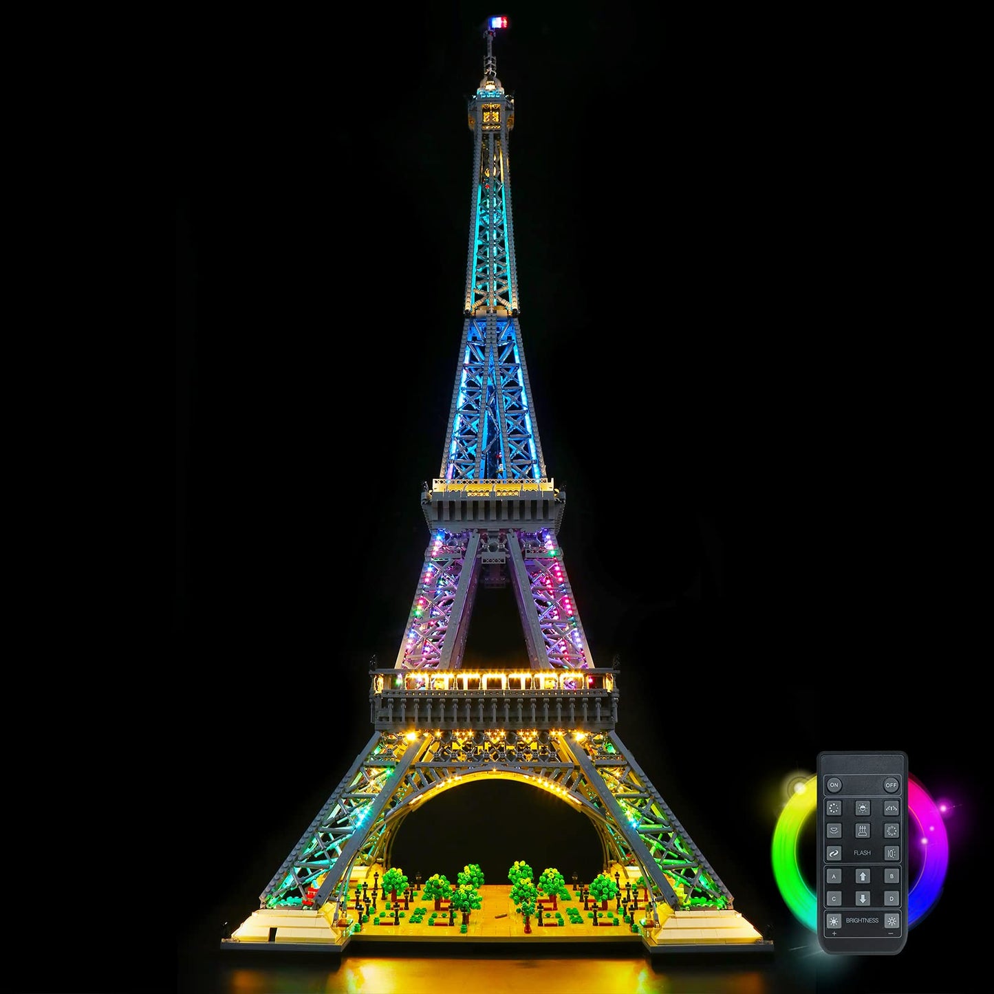 Vonado Led Light Kit Compatible With Lego Eiffel Tower Set 10307, Remote Control Diy Building Lighting Compatible With Lego Architecture 10307 (Not Model)