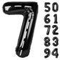 Race Car 7 Balloon, Number Balloons 40 Inch, 7Th Black Birthday Decorations For Kids Boys, Race Car Themed Party Decorations For