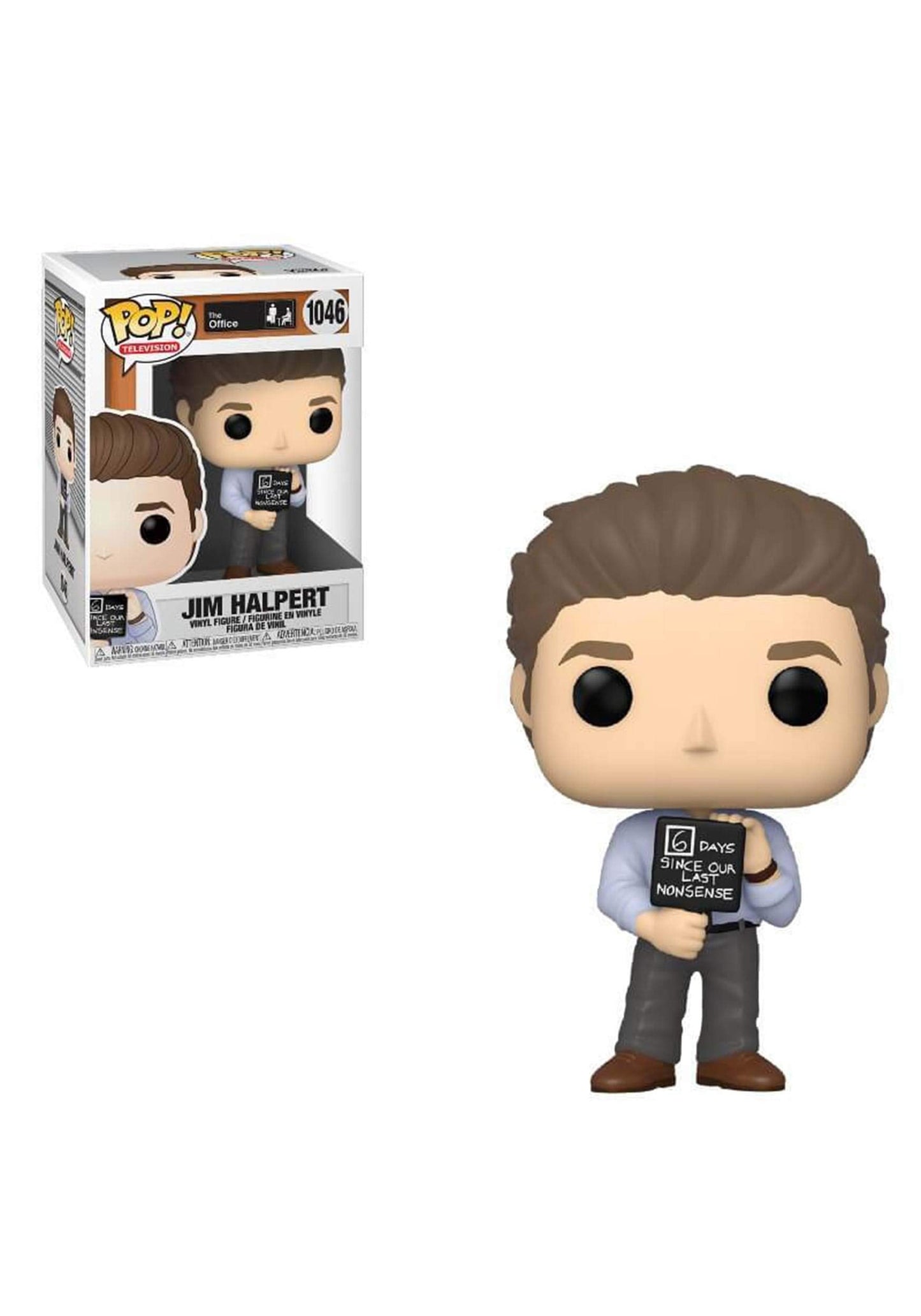 Funko Pop! TV Jim with Nonsense Sign Vinyl Figure - 3.75 inches, Multicolor, Model 51615