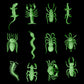Glow In The Dark Insects - 144 Pieces - Party Favor And Prank Toys - Assorted Reptiles And Bugs Toys – Great For Halloween, Birthday Parties, Piñatas, Prizes And More - By Skeleteen