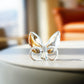 Kanpura Crystal Flying Butterfly Figurine Collection Cut Glass Butterfly Ornament Statue Crystal Animal Collectible (Clear)