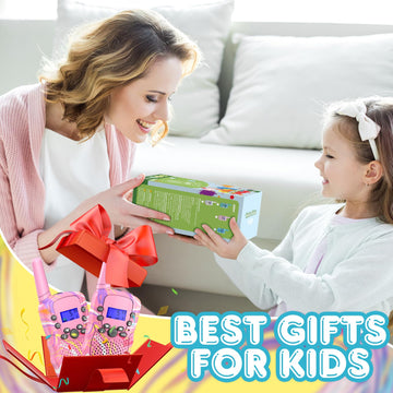 Selieve Gifts Toys For 3 4 5 6 Year Old Girls, Walkie Talkies For Kids 2 Pack With 22 Channels, Lcd Screen, Led Flashlight & Vox
