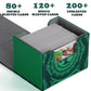 Deck Box for MTG Cards  Trading Commander Deck Case Holds 120+ Sleeved Cards  PU Leather Magnetic Collectible Card Storage Box Fits for TCG Magic Card (Green)