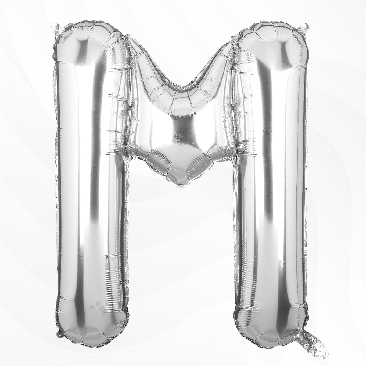 Flyloons Silver M Letter Foil Balloon Alphabets Balloons Perfect for Birthday Decoration Items, Anniversary, Bachelorette, Weddi