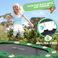Ancheer 56'' Double Kids Trampoline With Adjustable Handlebar, 220Lbs Capacity - Indoor/Outdoor Foldable Jumper For 2+ Users (As