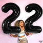 Katchon, 22 Balloon Number Black - 40 Inch, 22 Number Balloons | Black 22 Balloons For 22 Birthday Decorations For Men | Number 22 Balloons | 22 Black Balloons For 22 Birthday Decorations For Women