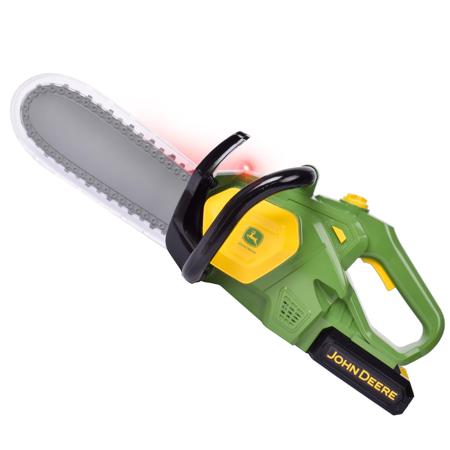 John Deere Power Tools Chainsaw Toy, Construction Tool with Lights and Sounds, Pretend Play Toy for Boys -Like New