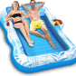 83 X 63 Extra Large Inflatable Tanning Pool Float Lounger for Adults with Backrest & Large Size Drink Holder, Water Filled Tanni