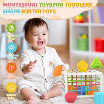 Mingkids Acrylonitrile Butadiene Styrene Baby Toys 12-18 Months,Baby Sensory Fine Motor Skills Developmental Toys,Gifts For 6 9