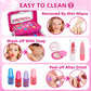Aureyung Kids Makeup Kit for Girl, Toys for Girls Ages 3 4 5 6 7 8 9 10, 54PCS Washable Real Makeup Set, Kids Make Up, Play Make