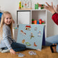 CHEFAN Foldable Felt Board for Toddlers FreeStanding Flannel Board for Kids as Learning Board for Preschool Classroom and Daycar