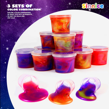 24 Pack Mini Slime, Galaxy Slime Party Favors, Stretchy Slime Kit For Classroom Prizes, Christmas Stocking Stuffers, Goodie Bag