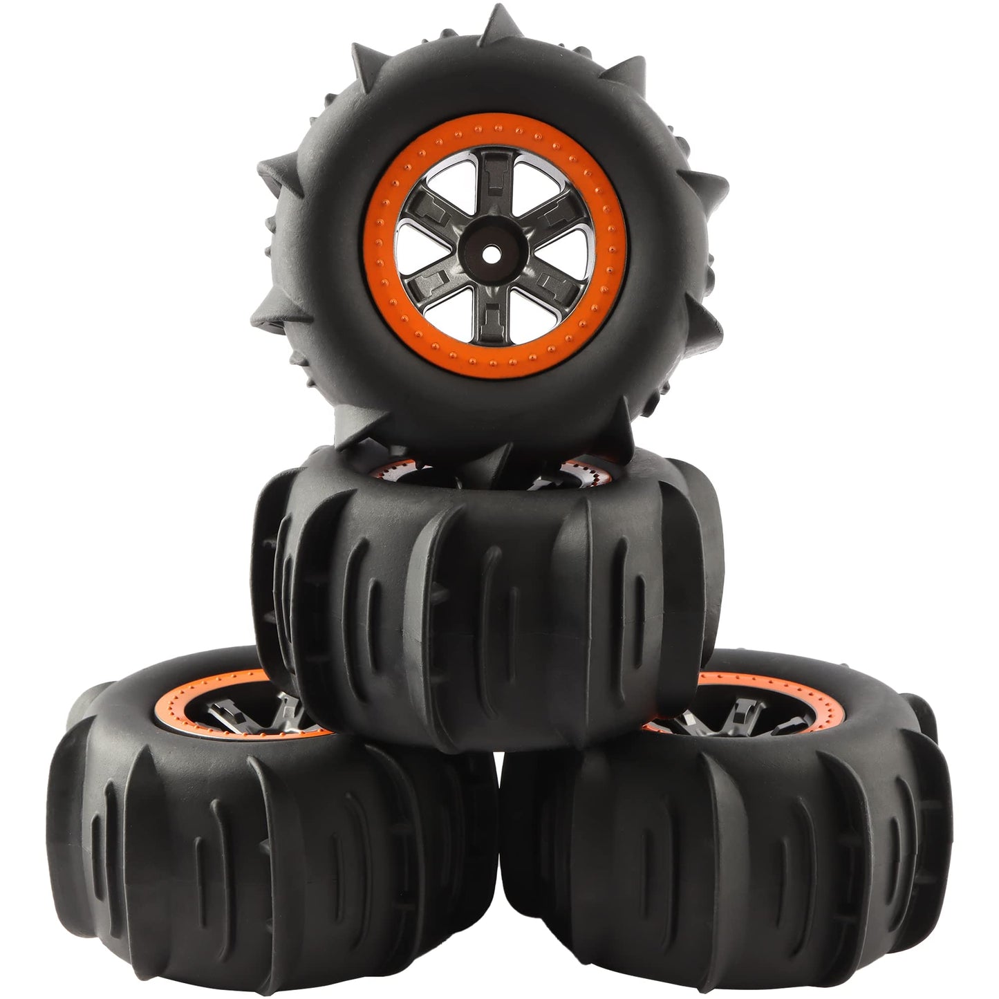 GDOOL RC Car Paddle Tires Wheels LG-ZJ02 25-ZJ02 920-ZJ02 for High Speed 9125 9155 9156 RC Cars S920 S921 104009 RC Trucks(4 PCS