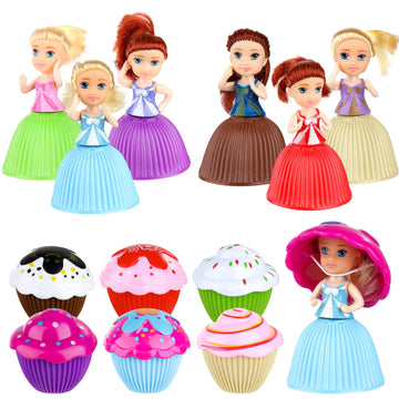 Christoy Cake Doll Toy Set - 6PCS Multicolor Scented Cupcake Princess Gift for Kids