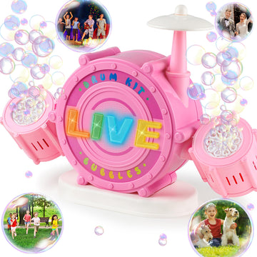 Bubble Machine For Kids Toddlers, Automatic Bubble Blower With Light - Durable Bubble Maker Machine For Indoor Outdoor Wedding P