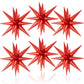 6PCS Star Balloons, 22Inch Large Red Star Balloons Explosion Foil Balloon Cone Spike Balloon for Birthday Graduation Wedding Ann