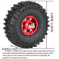 Rcarmubwow 1.0 Beadlock Wheel Tires Set For 1/24 Axai1 Scx24,1/18 Trx4M Rc Crawler Car,1.0 Beadlock Wheels 1.0 Beadlock Tires Rc
