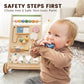 Tiny Land Wooden Baby Walker - Adjustable Speed Montessori Push Toy for Boys & Girls, Colorful Activity Center